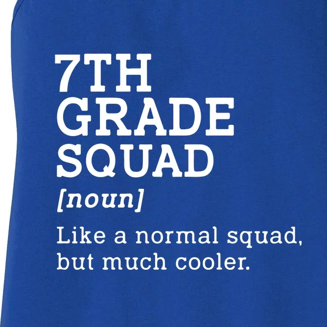 7th Seventh Grade Squad Student Teacher Back To School Gift Women's Racerback Tank