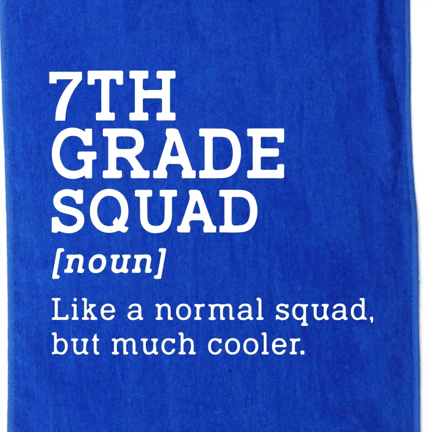 7th Seventh Grade Squad Student Teacher Back To School Gift Platinum Collection Golf Towel