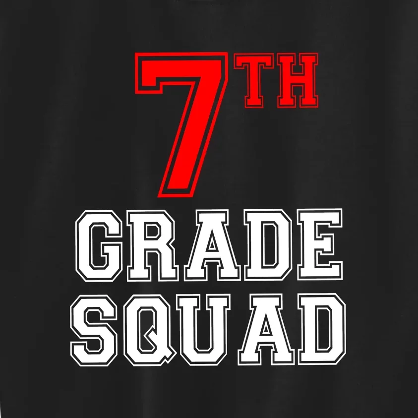 7th Seventh Grade Squad Back To School Teacher Gift Kids Sweatshirt