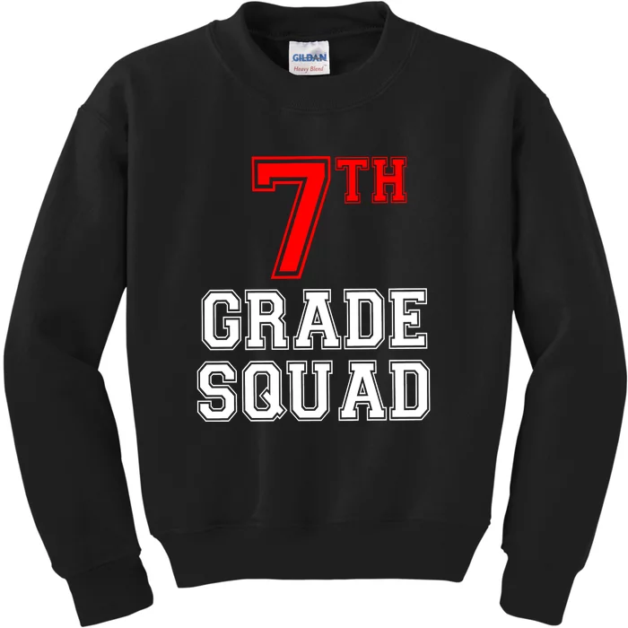 7th Seventh Grade Squad Back To School Teacher Gift Kids Sweatshirt