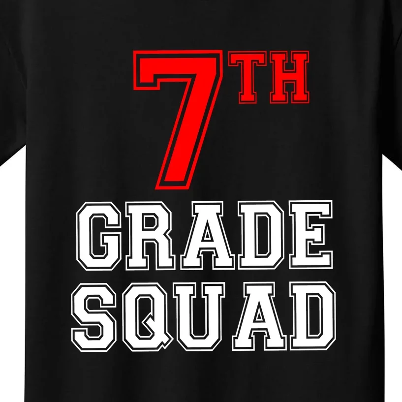 7th Seventh Grade Squad Back To School Teacher Gift Kids T-Shirt