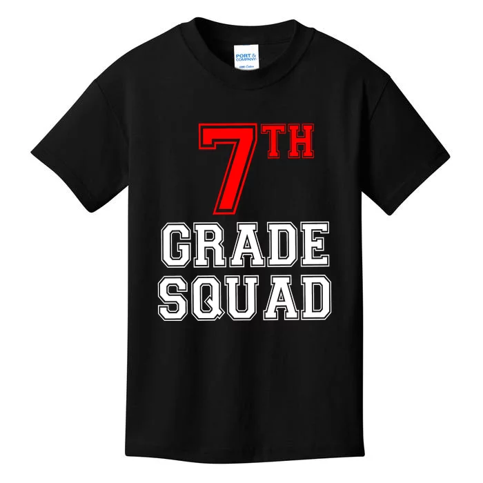 7th Seventh Grade Squad Back To School Teacher Gift Kids T-Shirt