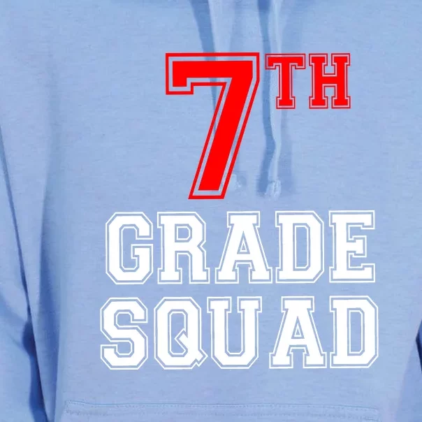 7th Seventh Grade Squad Back To School Teacher Gift Unisex Surf Hoodie