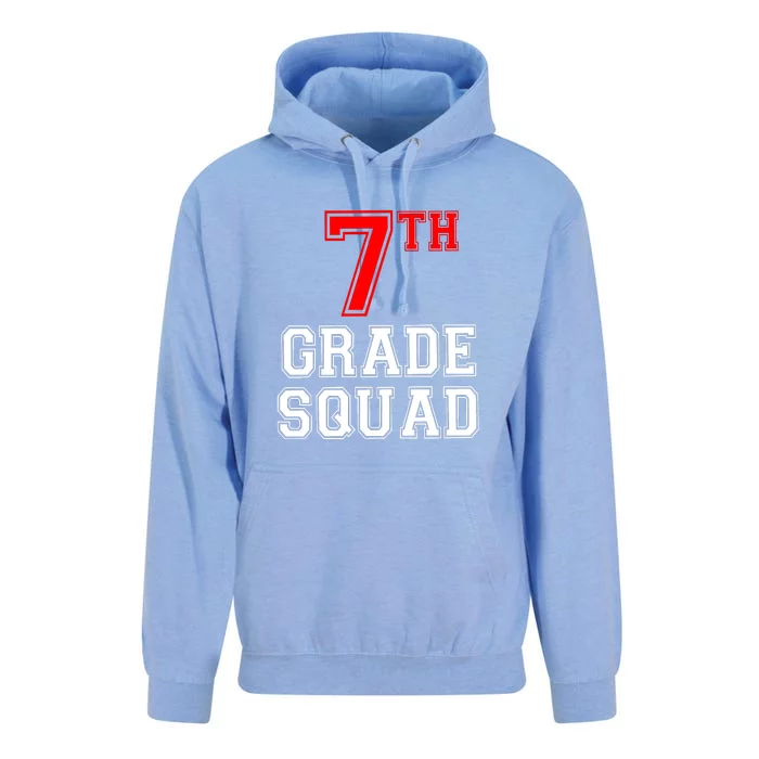 7th Seventh Grade Squad Back To School Teacher Gift Unisex Surf Hoodie