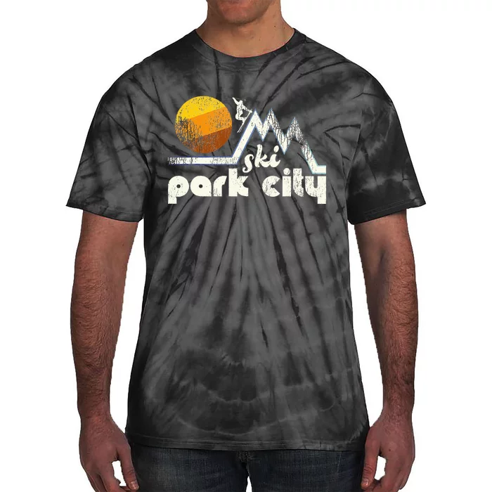 70s Style Ski Park City Utah Tie-Dye T-Shirt