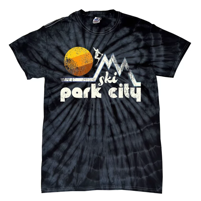 70s Style Ski Park City Utah Tie-Dye T-Shirt