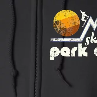 70s Style Ski Park City Utah Full Zip Hoodie