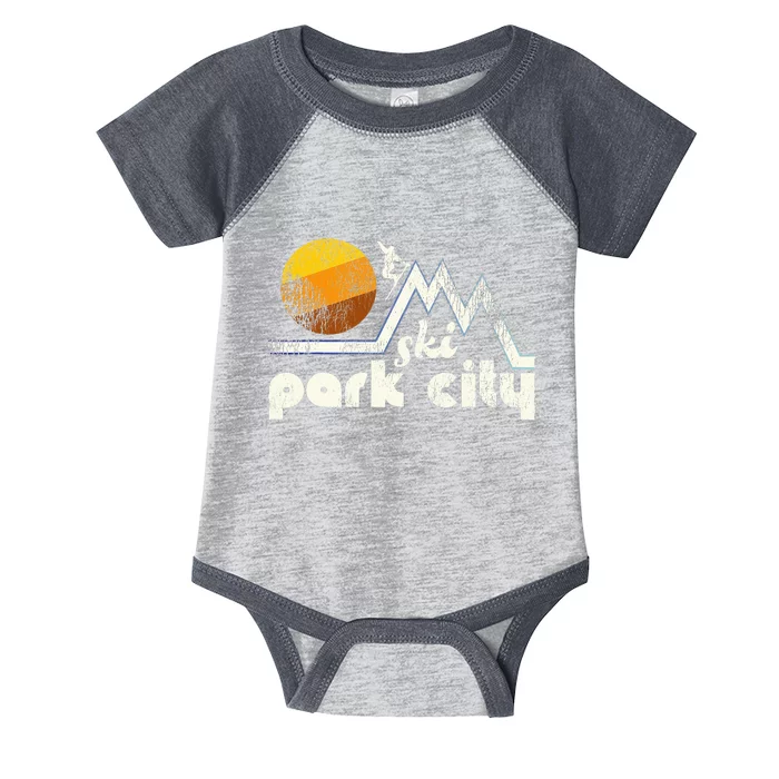 70s Style Ski Park City Utah Infant Baby Jersey Bodysuit