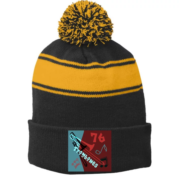 76 Trombones Stripe Pom Pom Beanie