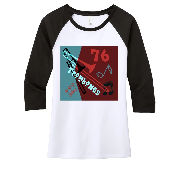 76 Trombones Women's Tri-Blend 3/4-Sleeve Raglan Shirt