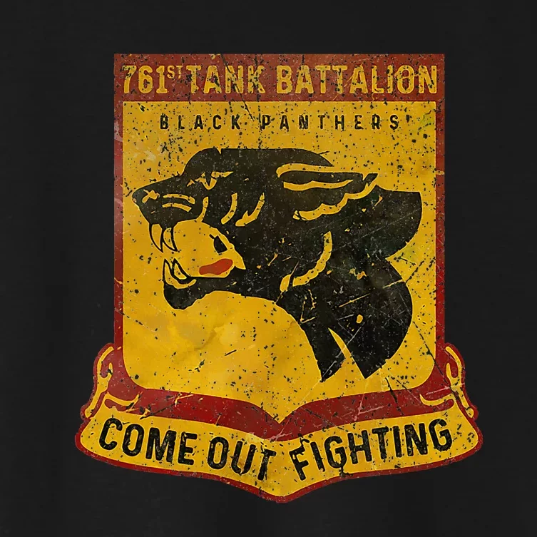 761st Tank Battalion B.L.A.C.K. P.A.N.T.H.Er Women's Crop Top Tee