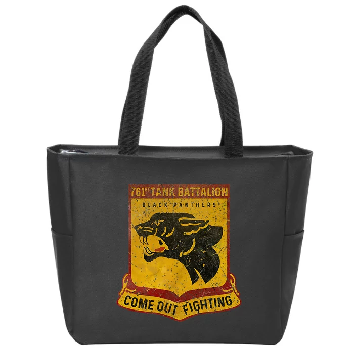 761st Tank Battalion B.L.A.C.K. P.A.N.T.H.Er Zip Tote Bag