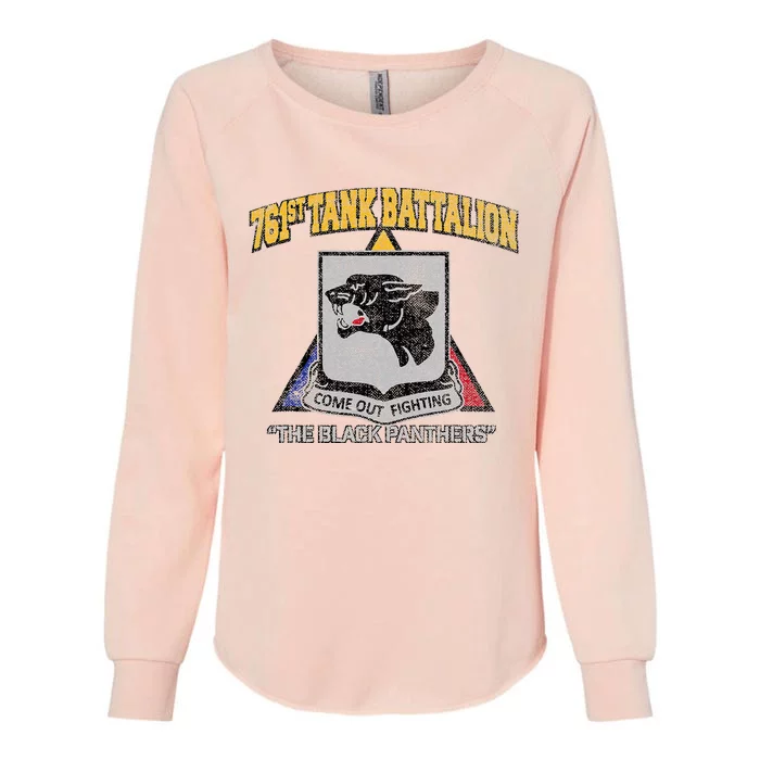 761st Tank Battalion Wwii Black P.A.N.T.H.E.R..S Womens California Wash Sweatshirt