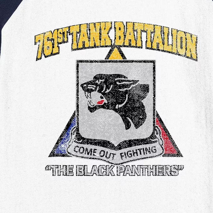 761st Tank Battalion Wwii Black P.A.N.T.H.E.R..S Baseball Sleeve Shirt