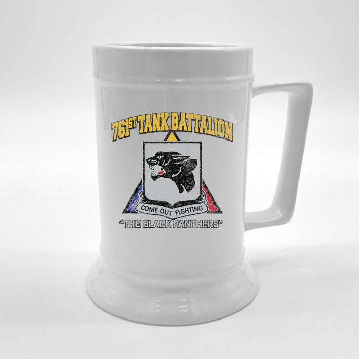 761st Tank Battalion Wwii Black P.A.N.T.H.E.R..S Front & Back Beer Stein