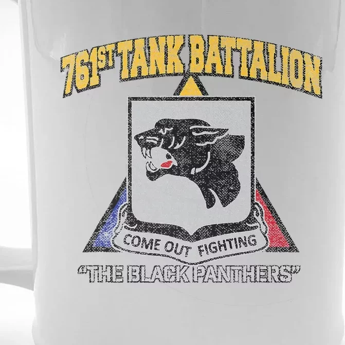 761st Tank Battalion Wwii Black P.A.N.T.H.E.R..S Front & Back Beer Stein