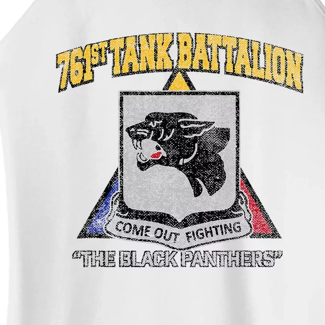 761st Tank Battalion Wwii Black P.A.N.T.H.E.R..S Women’s Perfect Tri Rocker Tank