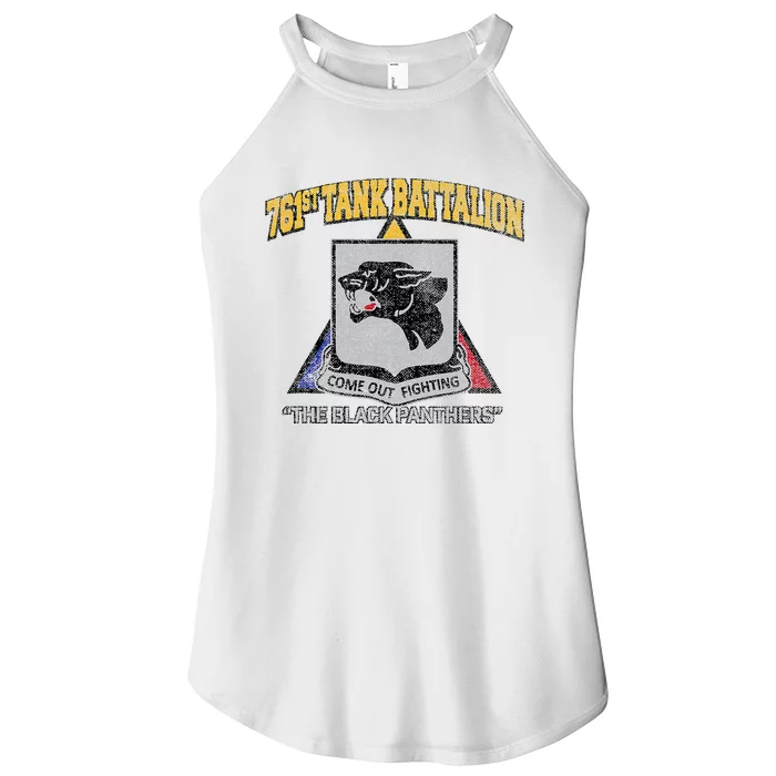 761st Tank Battalion Wwii Black P.A.N.T.H.E.R..S Women’s Perfect Tri Rocker Tank