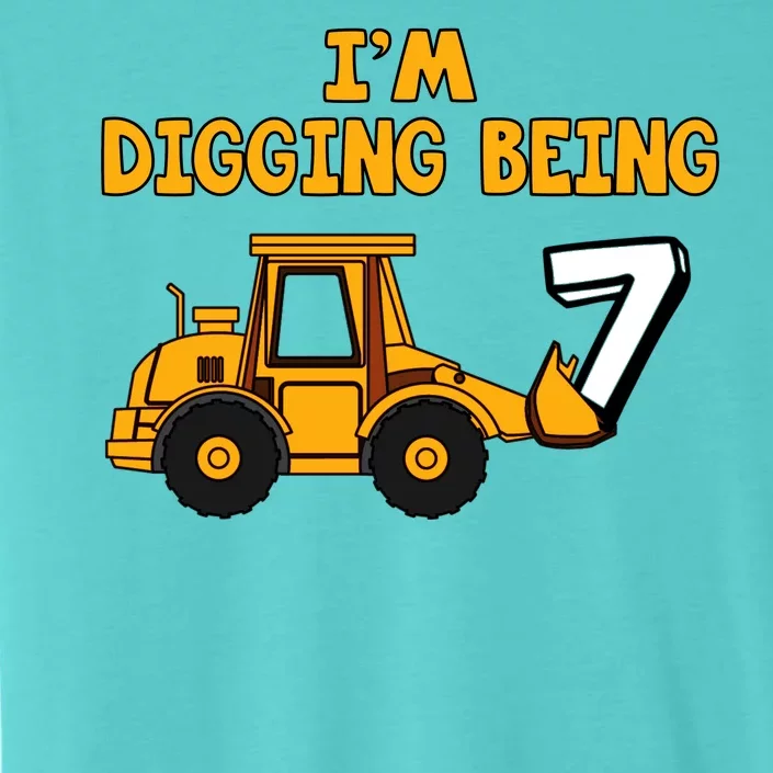 7th Birthday I'm Digging Being Seven ChromaSoft Performance T-Shirt