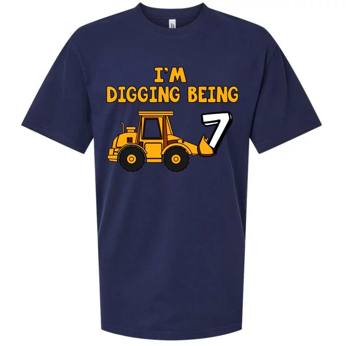 7th Birthday I'm Digging Being Seven Sueded Cloud Jersey T-Shirt