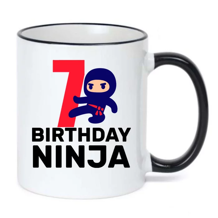 7th Birthday Ninja Black Color Changing Mug