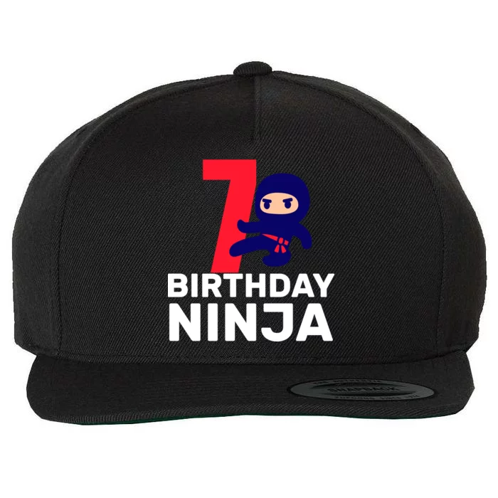 7th Birthday Ninja Wool Snapback Cap