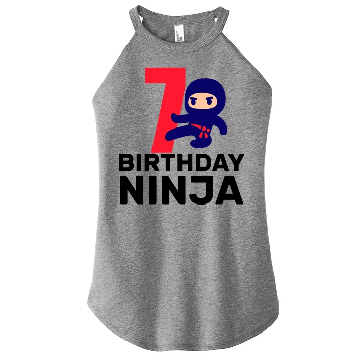 7th Birthday Ninja Women’s Perfect Tri Rocker Tank