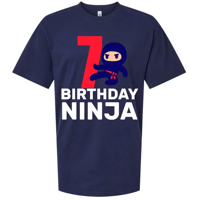 7th Birthday Ninja Sueded Cloud Jersey T-Shirt