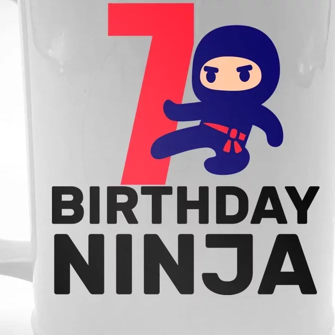 7th Birthday Ninja Front & Back Beer Stein