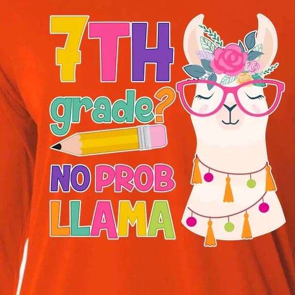 7th Grade? No Prob Llama Cooling Performance Long Sleeve Crew