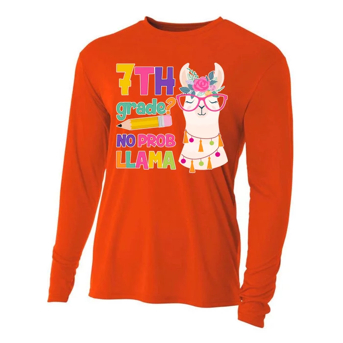 7th Grade? No Prob Llama Cooling Performance Long Sleeve Crew