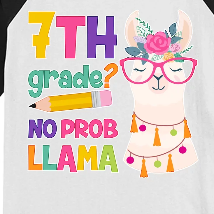 7th Grade? No Prob Llama Kids Colorblock Raglan Jersey