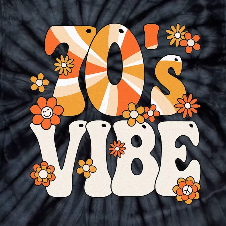 70s Vibe 70s Peace Groovy Hippie 70s Theme Party Tie-Dye T-Shirt