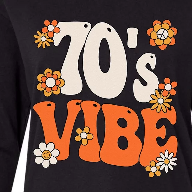 70s Vibe 70s Party Outfit Groovy Hippie Peace Retro Womens Cotton Relaxed Long Sleeve T-Shirt