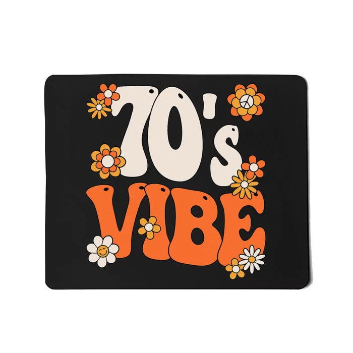 70s Vibe 70s Party Outfit Groovy Hippie Peace Retro Mousepad