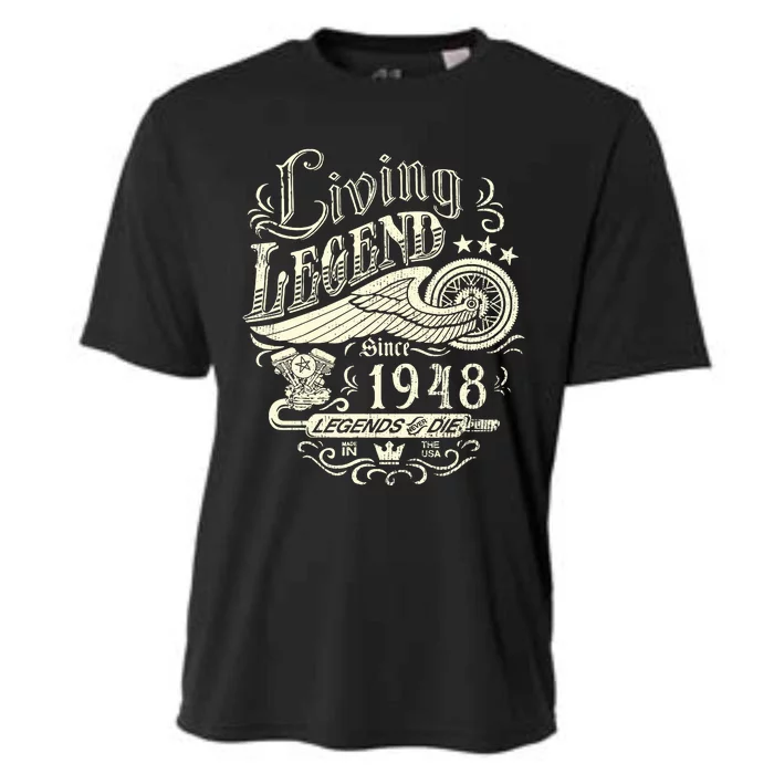 75th vintage Birthday 75 Living Legend Never Die 1948 Birthday Cooling Performance Crew T-Shirt