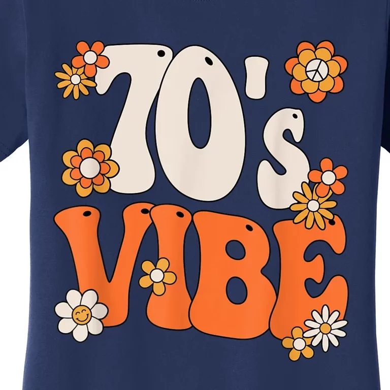 70's Vibe Costume 70s Party Outfit Groovy Hippie Peace Retro Women's T-Shirt