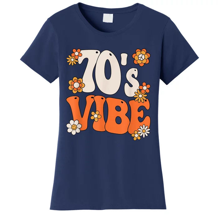 70's Vibe Costume 70s Party Outfit Groovy Hippie Peace Retro Women's T-Shirt