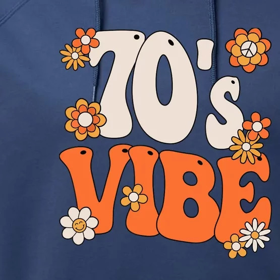 70S Vibe Costume 70s Party Outfit Groovy Hippie Peace Retro Performance Fleece Hoodie