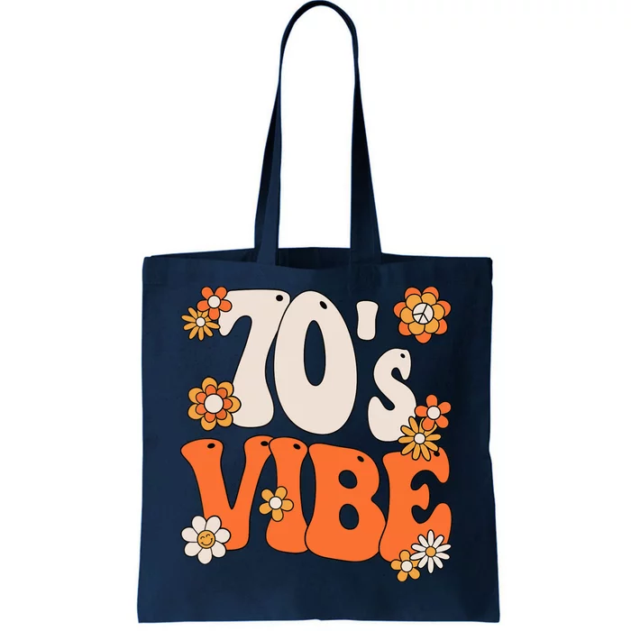 70S Vibe Costume 70s Party Outfit Groovy Hippie Peace Retro Tote Bag