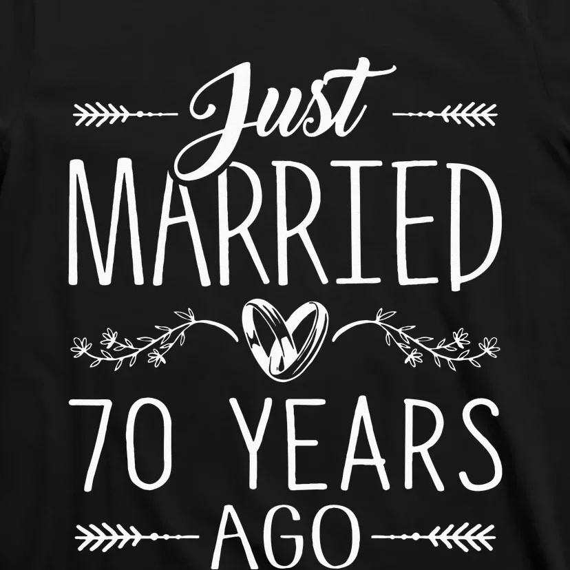 70th Wedding Anniversary 70 Years Marriage Matching T-Shirt