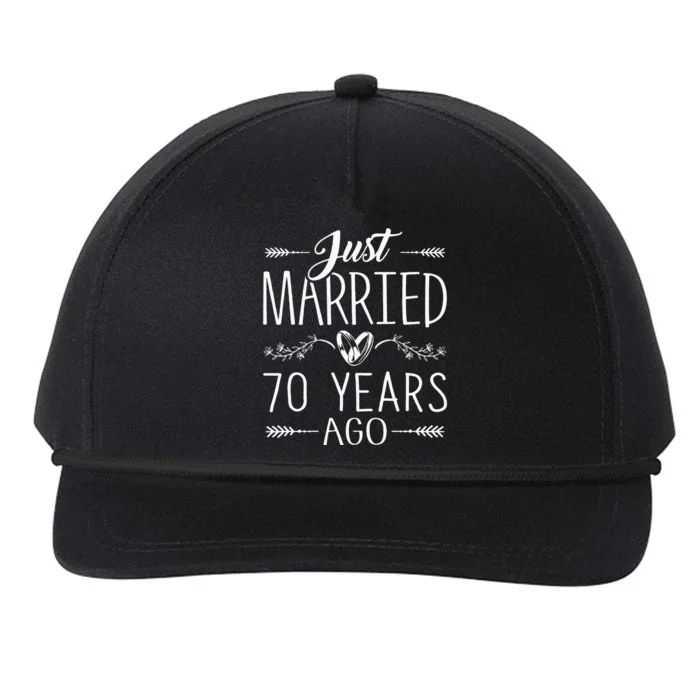 70th Wedding Anniversary 70 Years Marriage Matching Snapback Five-Panel Rope Hat