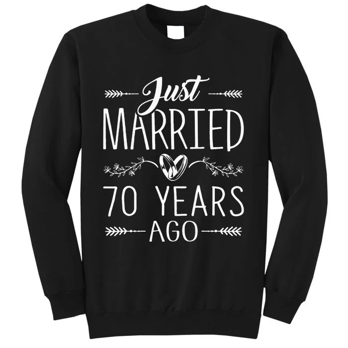 70th Wedding Anniversary 70 Years Marriage Matching Tall Sweatshirt