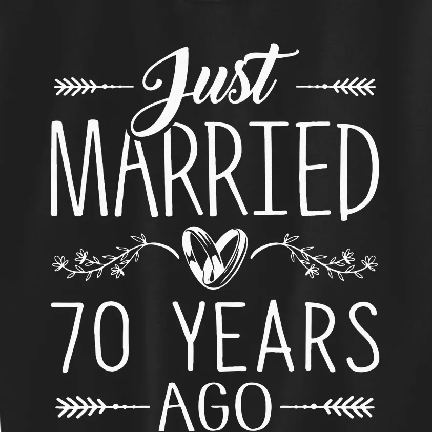 70th Wedding Anniversary 70 Years Marriage Matching Kids Sweatshirt