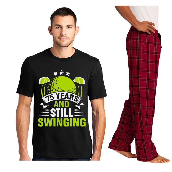 75 Years And Still Swinging 75th Birthday Golf Pajama Set