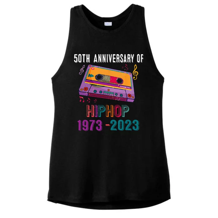 73 Years Hip Hop Vintage Retro 73rd Anniversary Celebration Ladies Tri-Blend Wicking Tank