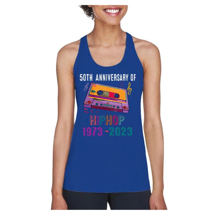 73 Years Hip Hop Vintage Retro 73rd Anniversary Celebration Women's Racerback Tank