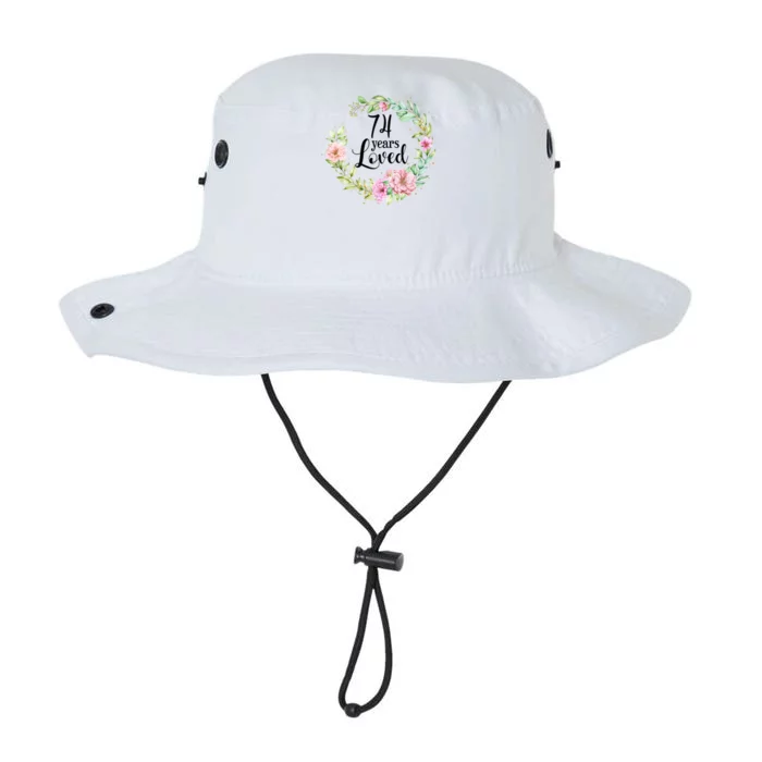 74 Years Loved 74 Year Old Women Floral 74th Birthday Gift Legacy Cool Fit Booney Bucket Hat