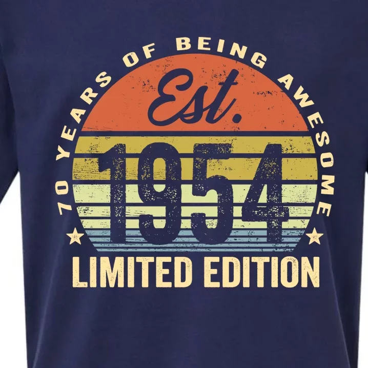 70 Years Of Being Awesome Est 1954 Limited Edition Sueded Cloud Jersey T-Shirt