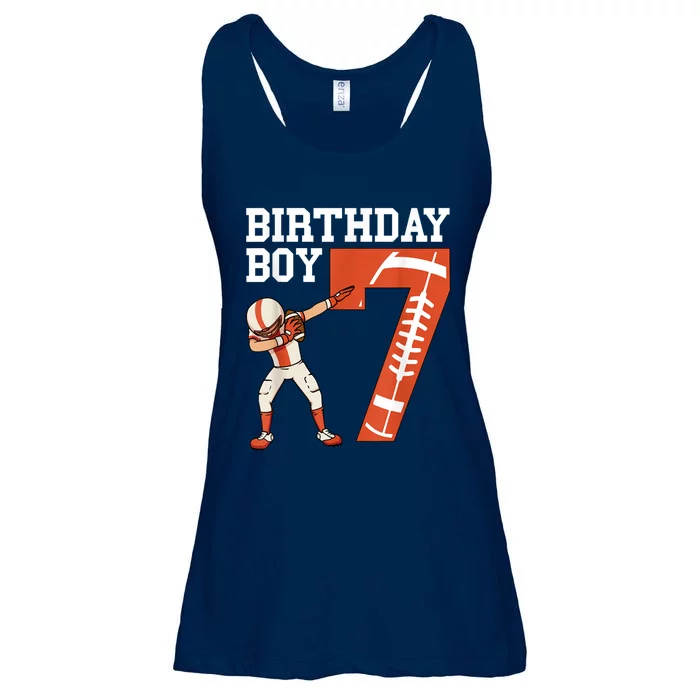 7 Years Old Boy Football Player 7th Football Birthday Boys Ladies Essential Flowy Tank